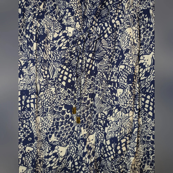 Lilly Pulitzer for Target Blue and White Strapless Jumpsuit. Size L. EUC - Picture 3 of 11